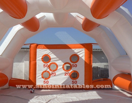 Εξωτερική πορτοκαλί φουσκωτή σκηνή ποδοσφαίρου για ποδοσφαιρικές εκδηλώσεις