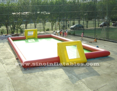 Γίγαντα φουσκωτό γήπεδο ποδοσφαίρου 20x10m Ενήλικες ΚΑΙ παιδιά για υπαίθριους φουσκωτούς αγώνες ποδοσφαίρου