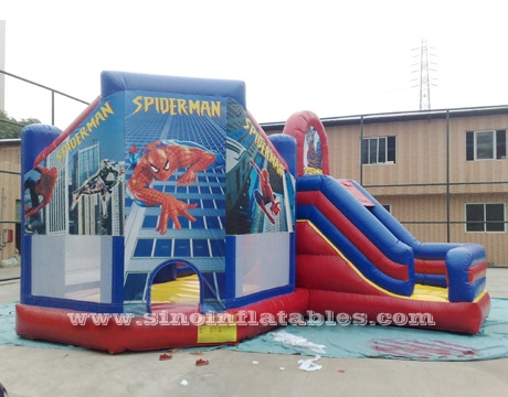 6x5m παιδικό spiderman φουσκωτό κάστρο με τσουλήθρα προς πώληση από την Sino Inflatables