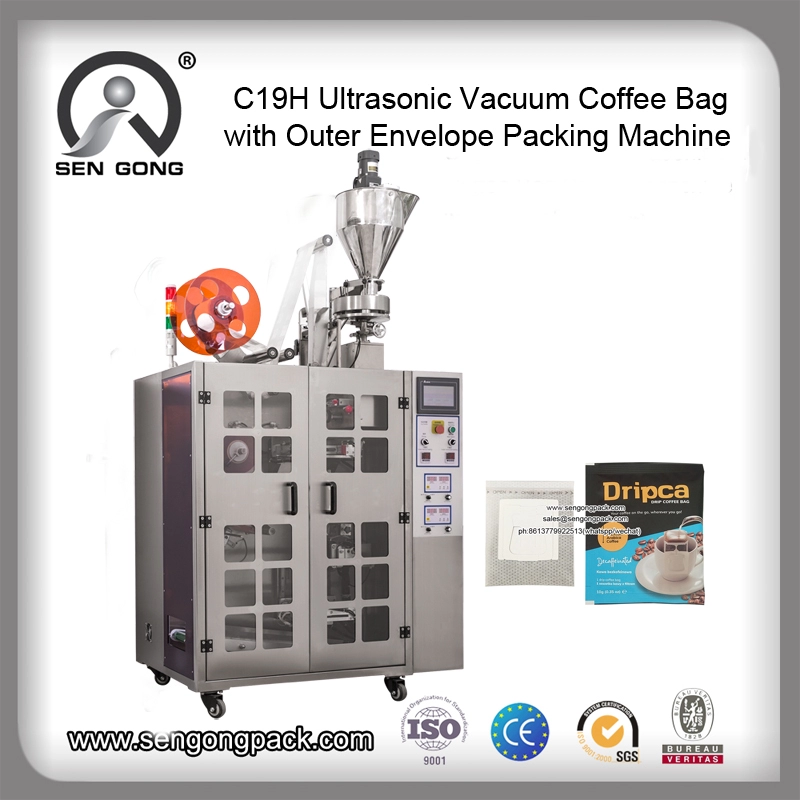 C19H υπερηχητική μηχανή συσκευασίας τσάντας σταγόνας για καφέ Colombia Armenia με εξωτερικό περίβλημα