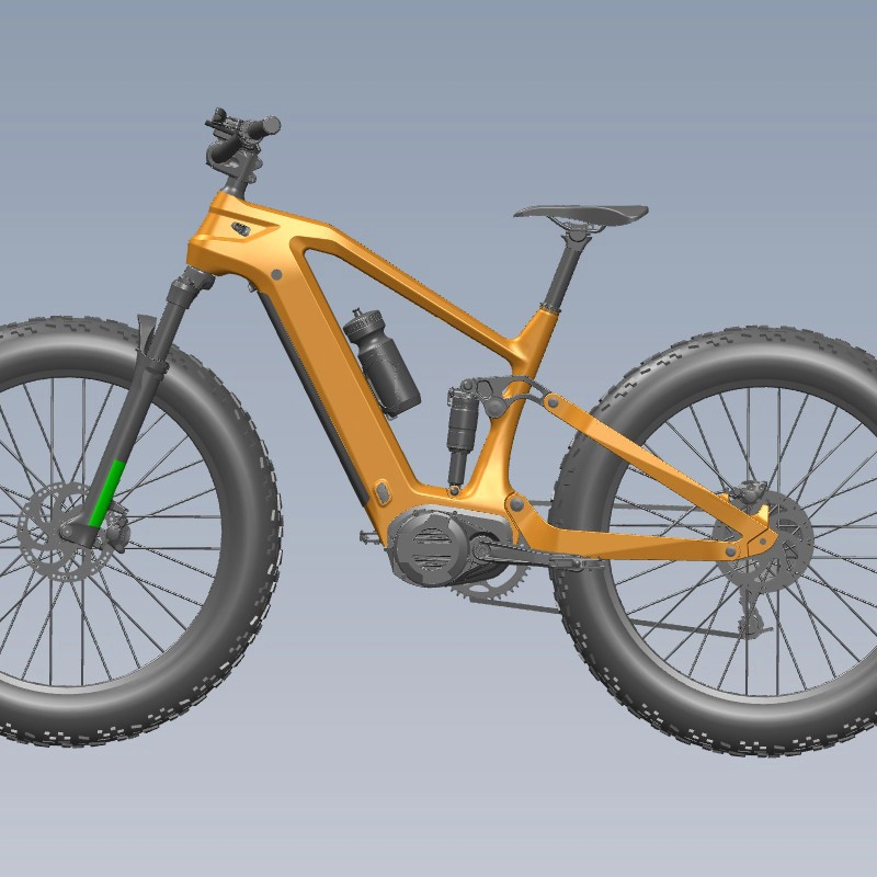 Νέος LightCarbon Full Suspension Electric Fat Frame Bike Fit Motor Bafang M620