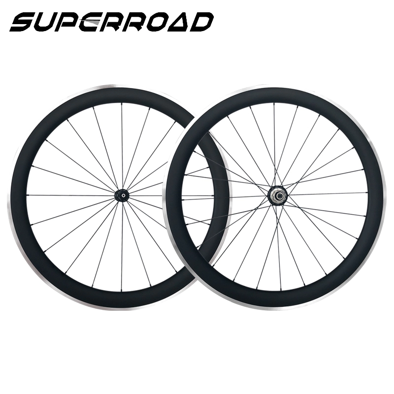 700C Carbon Clincher Wheels 50mm Επιφάνεια φρεναρίσματος αλουμινίου