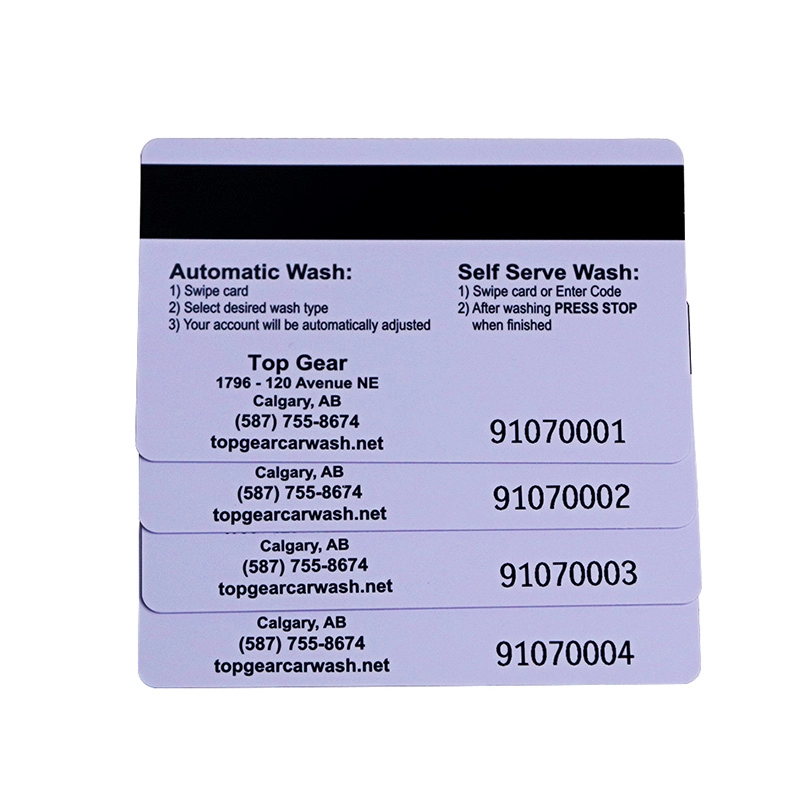 Εκτυπωμένες δωροκάρτες RFID με εκτύπωση αριθμών