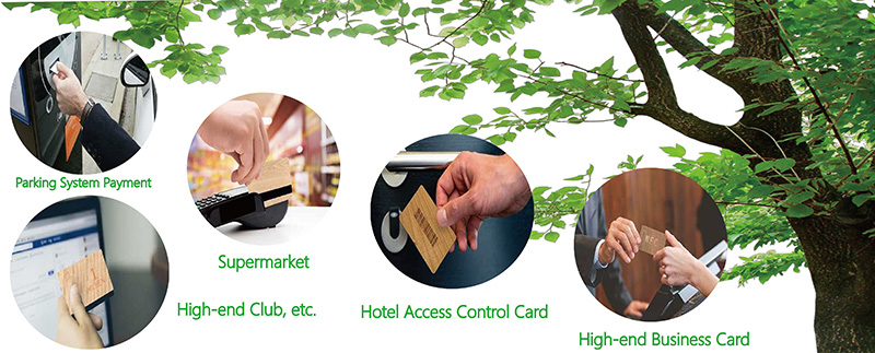 13,56MHz Wood Rfid Card for Access Control System