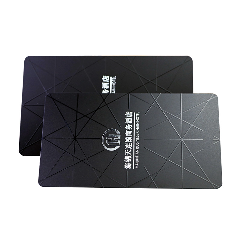 Μαύρο PVC 13,56 MHz RFID S50 Κάρτες-κλειδιά ξενοδοχείου με σημείο UV