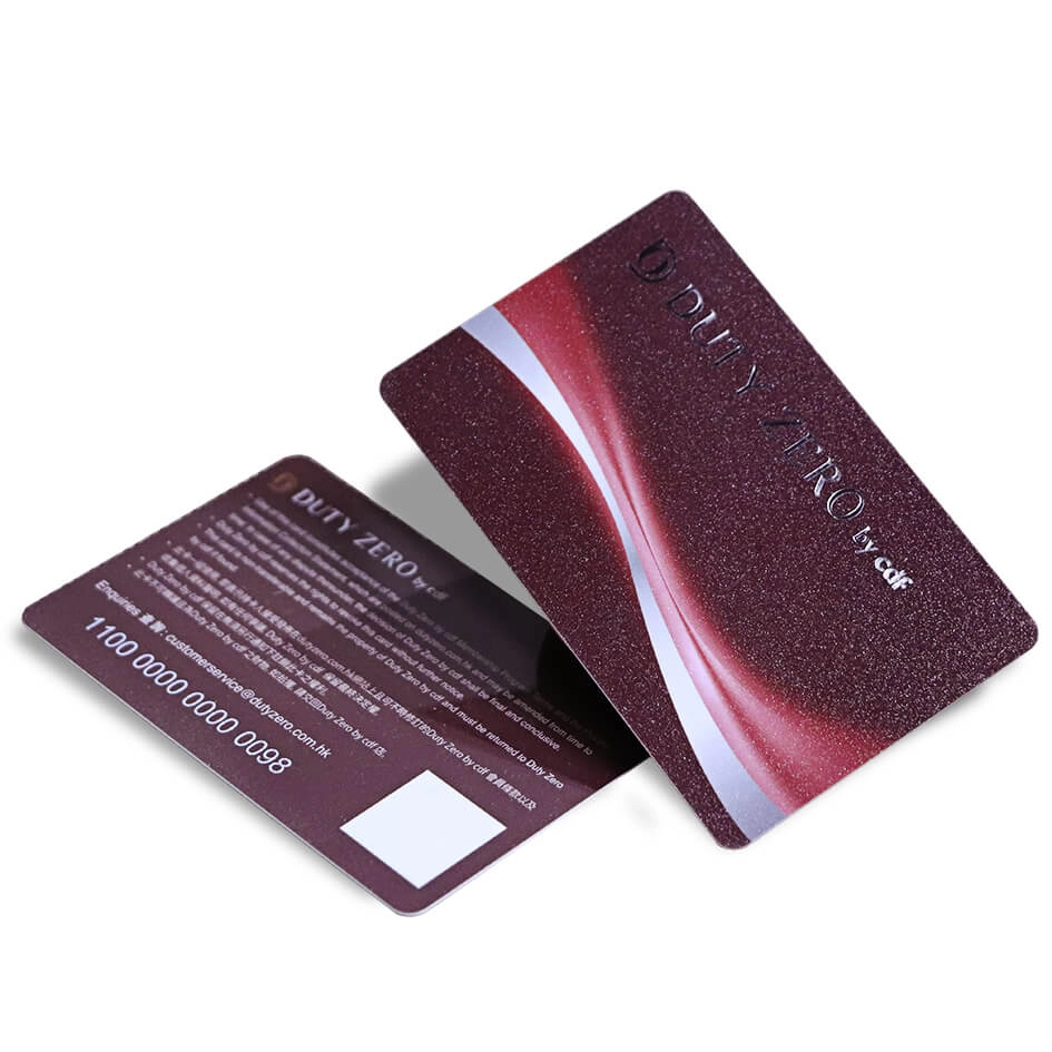 CR80 Πλαστική κάρτα RFID IC Sparkly με ασήμι