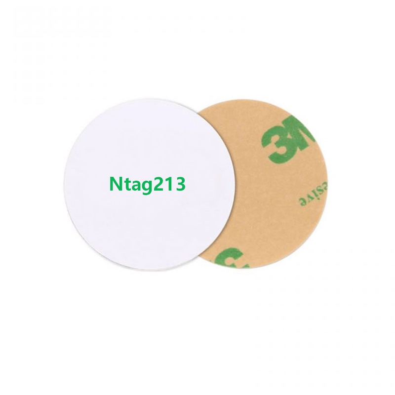 Ntag213 Εγγράψιμες κάρτες νομισμάτων NFC με αυτοκόλλητο 3M