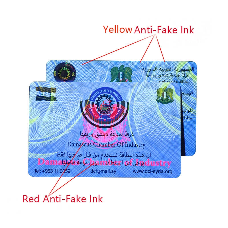 CR80 Plastic UV Anti-Fake Ink MF Desfire EV1 2k Hologram Cards For Government