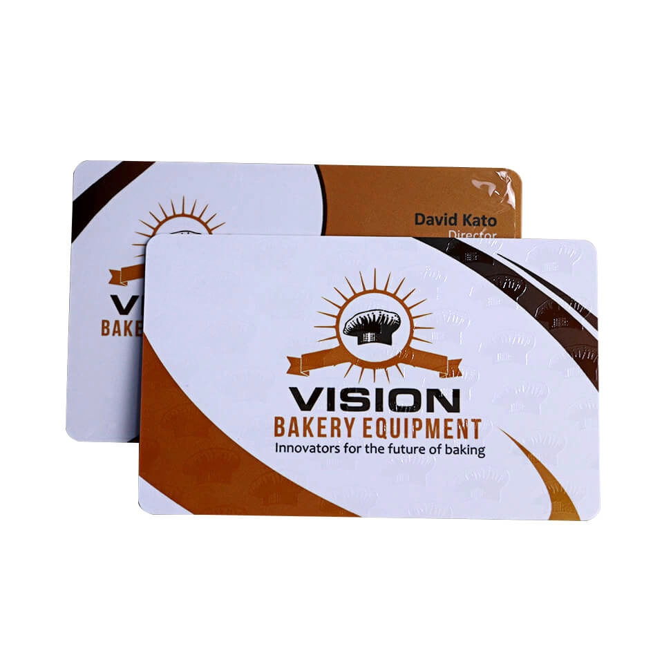 Πλαστικές επαγγελματικές κάρτες PVC με σημείο UV
