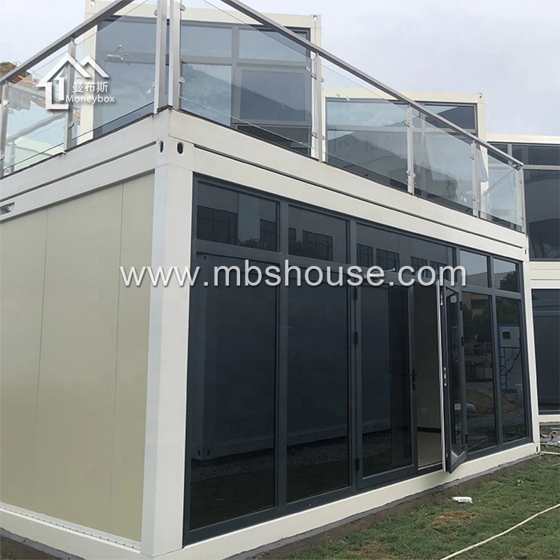 20ft Modular Container House με γυάλινο τοίχο για γραφείο