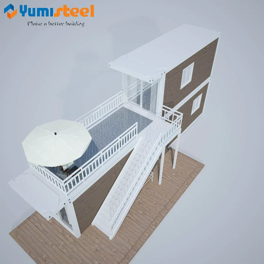 Σχεδιασμένο Προκατασκευασμένο Επίπεδο Συσκευασμένο Cotainer House με μόνωση για διαβίωση