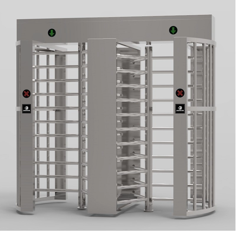 Περιστροφική πύλη πλήρους ύψους LD-Q808 με βιομετρικό έλεγχο πρόσβασης δακτυλικών αποτυπωμάτων