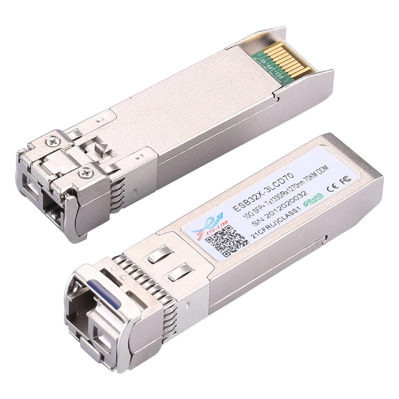 Οπτικός πομποδέκτης LC 10G BiDi SFP+ 1270nm/1330nm 70KM