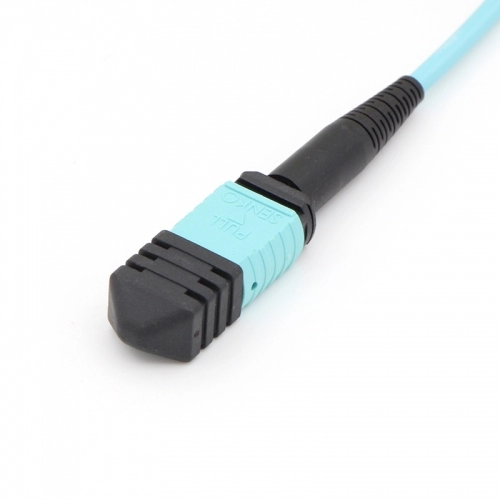 12 Fiber MPO(female)-MPO(female) OM3 50/125 Multi-mode Fiber Optic Cable